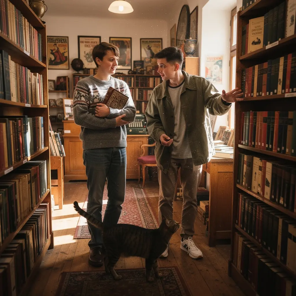 Katalog použitých knih zobrazený na obrazovce počítače s různými tituly.